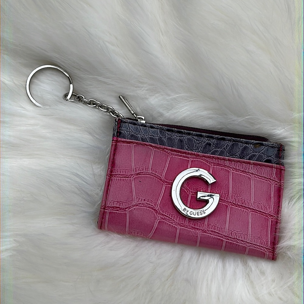 GUESS Vintage Snakeskin Keychain Wallet